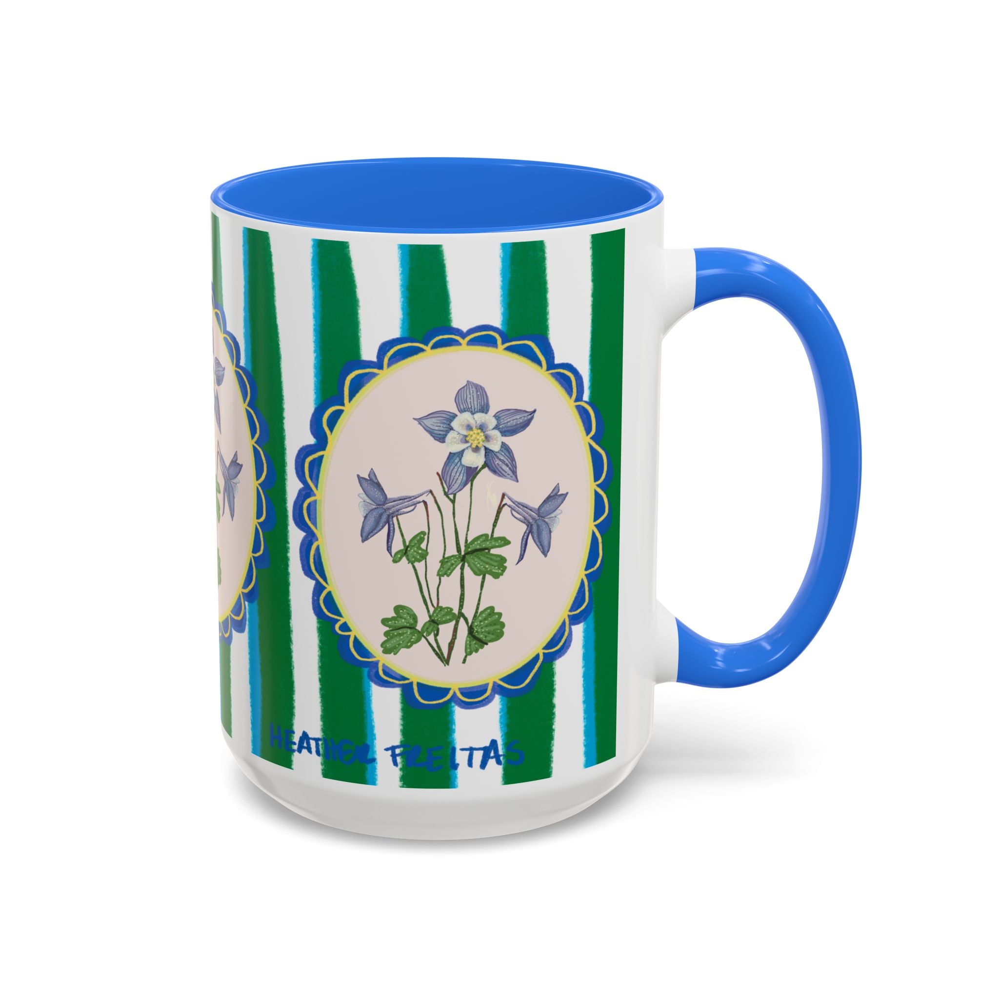 Blue Columbine Coffee Mug 15oz