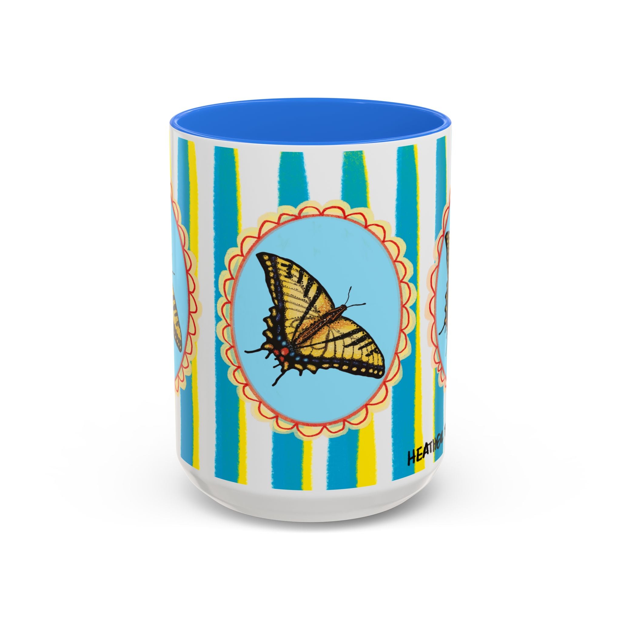 Yellow Butterfly Coffee Mug 15oz
