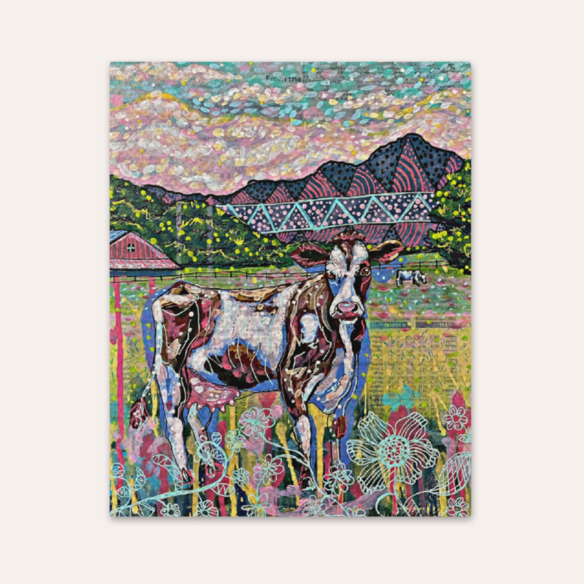 Cows On The Farm Art Print