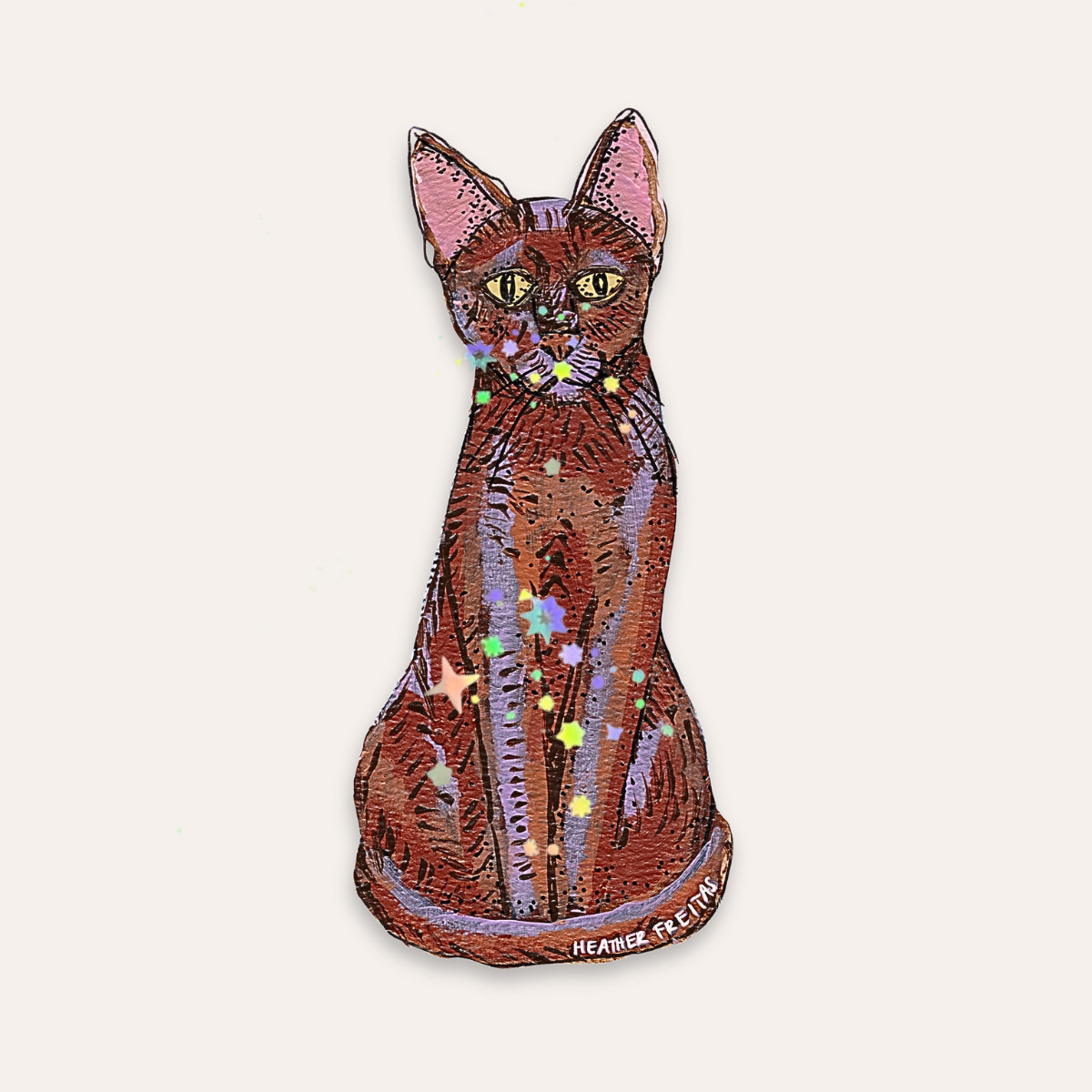 Havana Brown Cat Sticker