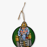 Green Nutcracker Hand Painted Ornament - Heather Freitas - fine art home deccor