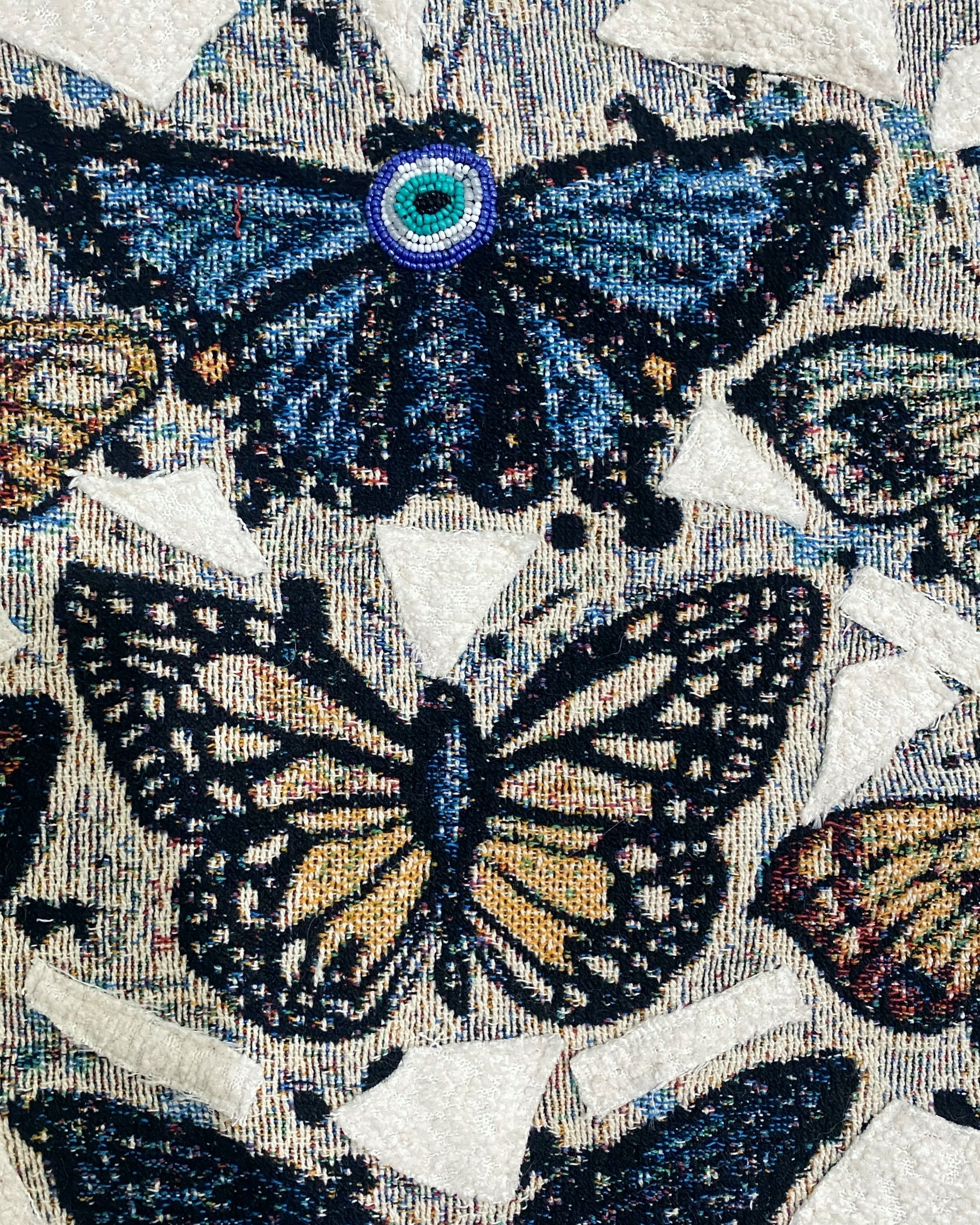 Cascades Butterly Species ( Fine Art Tapestry With Beaded Accent ) - Heather Freitas - fine art home deccor