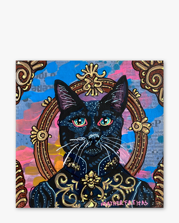 Royal Black Cat ( Original Painting )