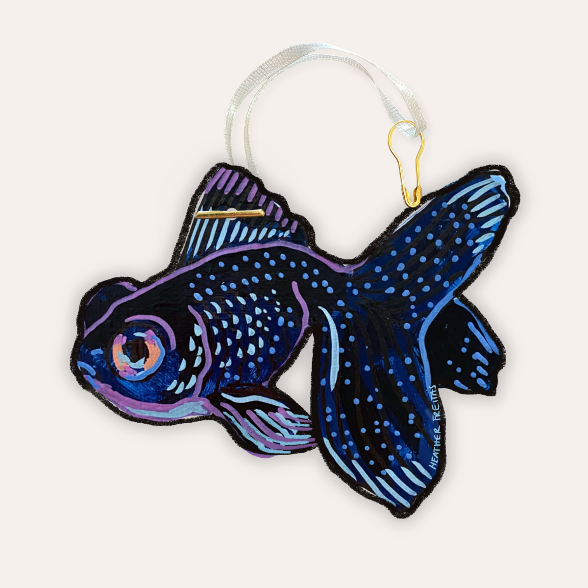 Black Moor Goldfish Gift Tag