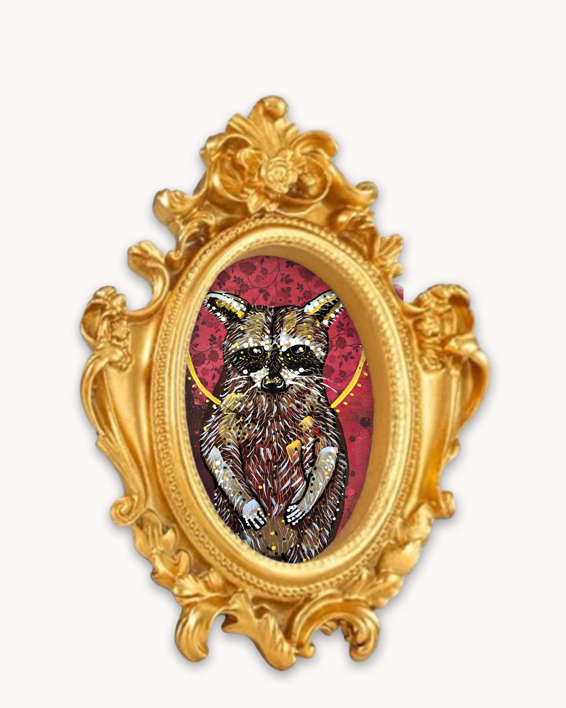 Racoon Framed Magnet ( Small )