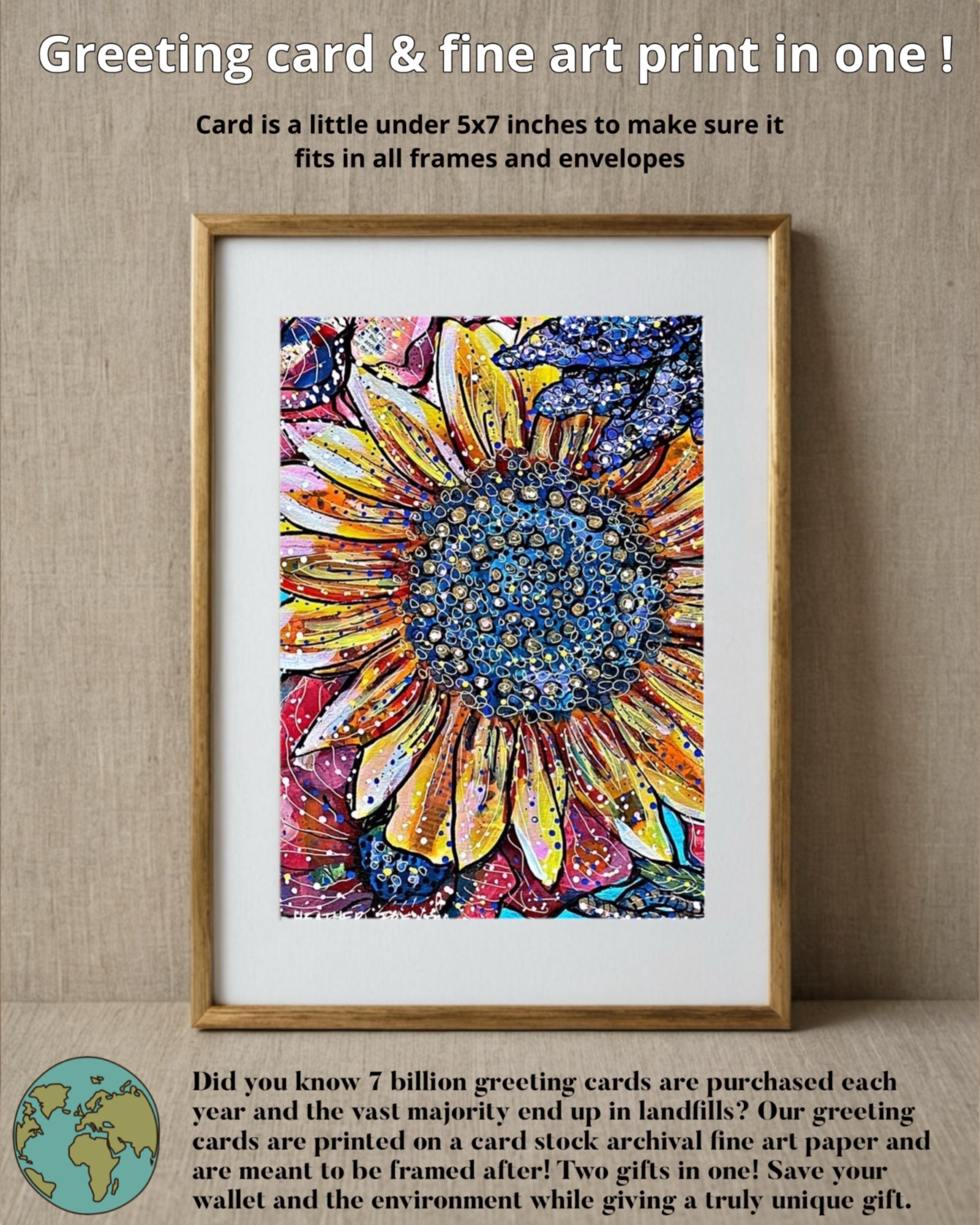 Sunflower - Greeting Card / Fine Art Print