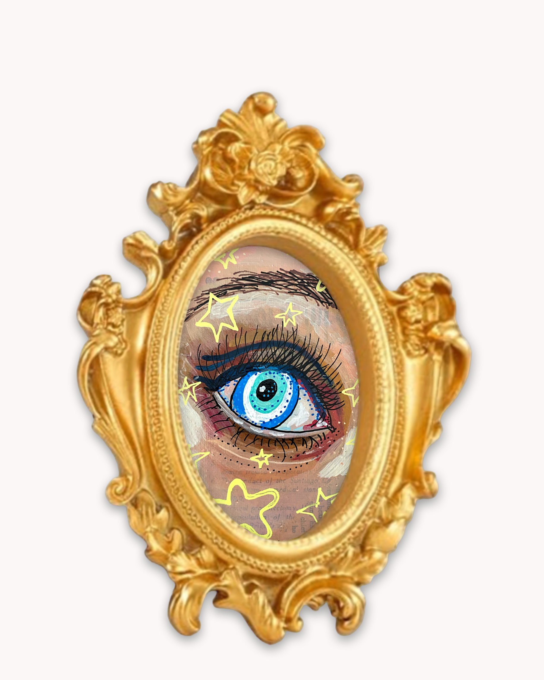 Seeing Stars Evil Eye Framed Magnet ( Small )