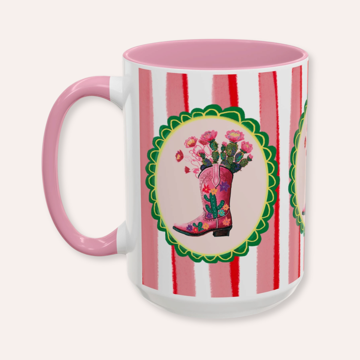Cowgirl Boot Coffee Mug 15oz