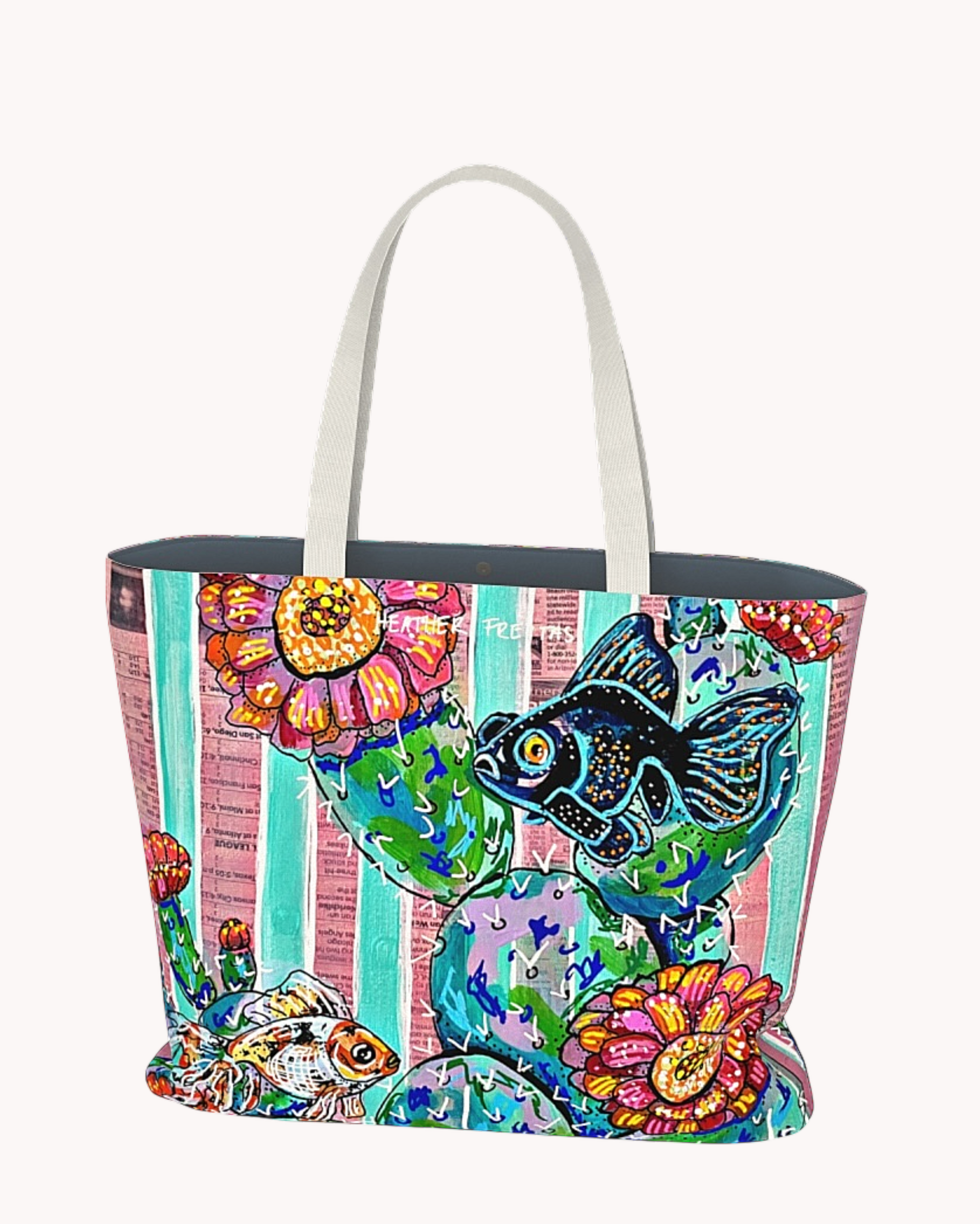 Cactus Goldfish Oversized Tote