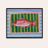 Red Snapper Framed Fine Art Canvas Print