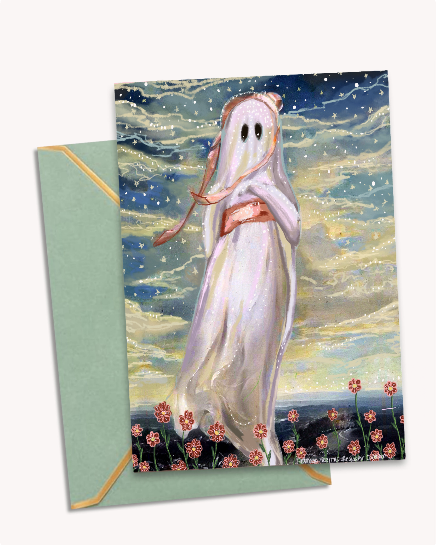 Pinkie Ghost - Greeting Card / Fine Art Print