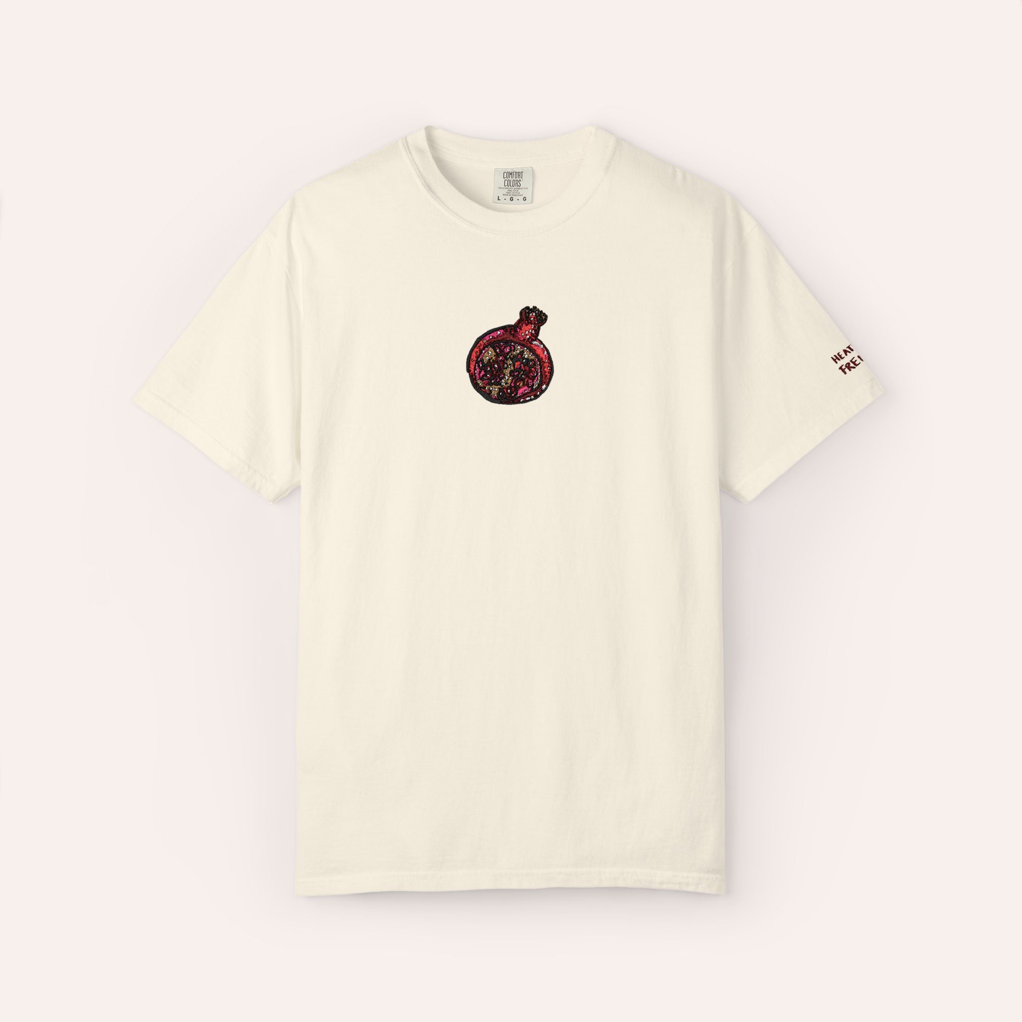 Pomegranate Embroidered Cotton Tee