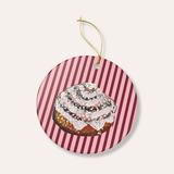 Cinnamon Roll Ceramic Ornament