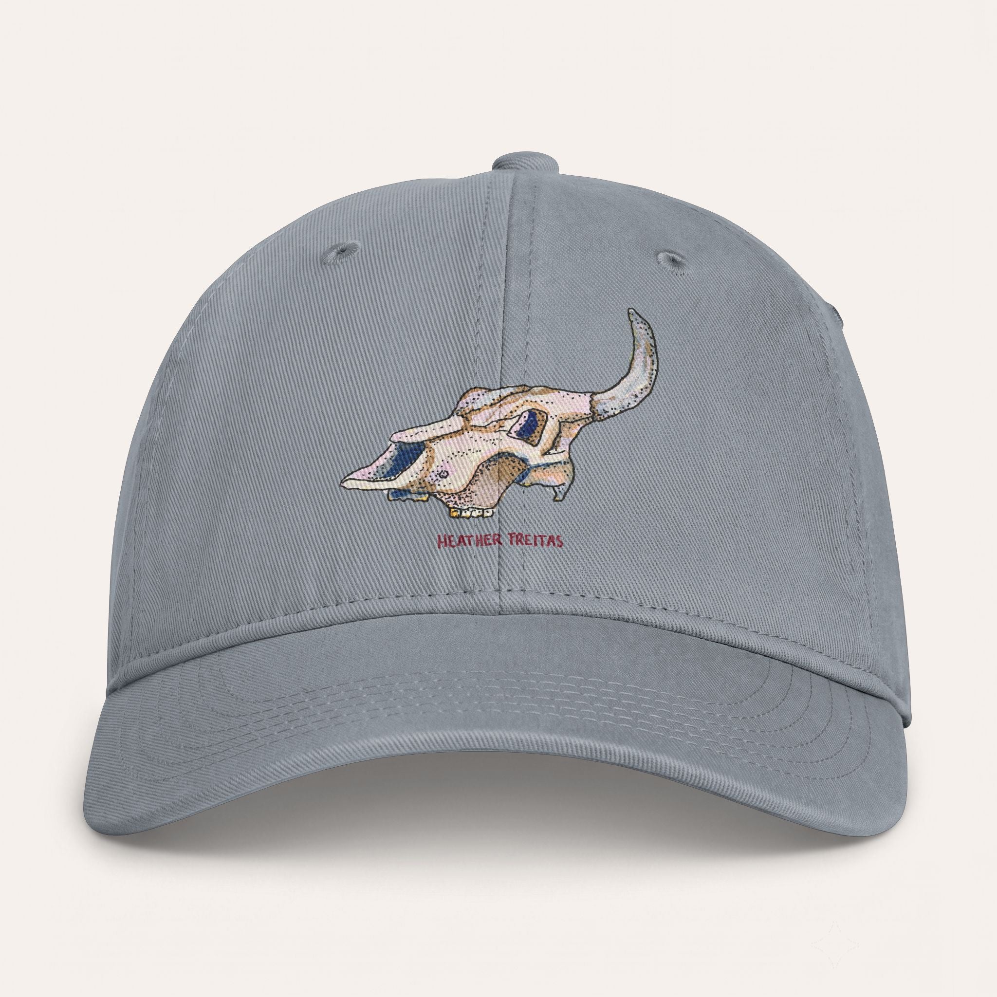 Cow Skull Washed Cotton Cap