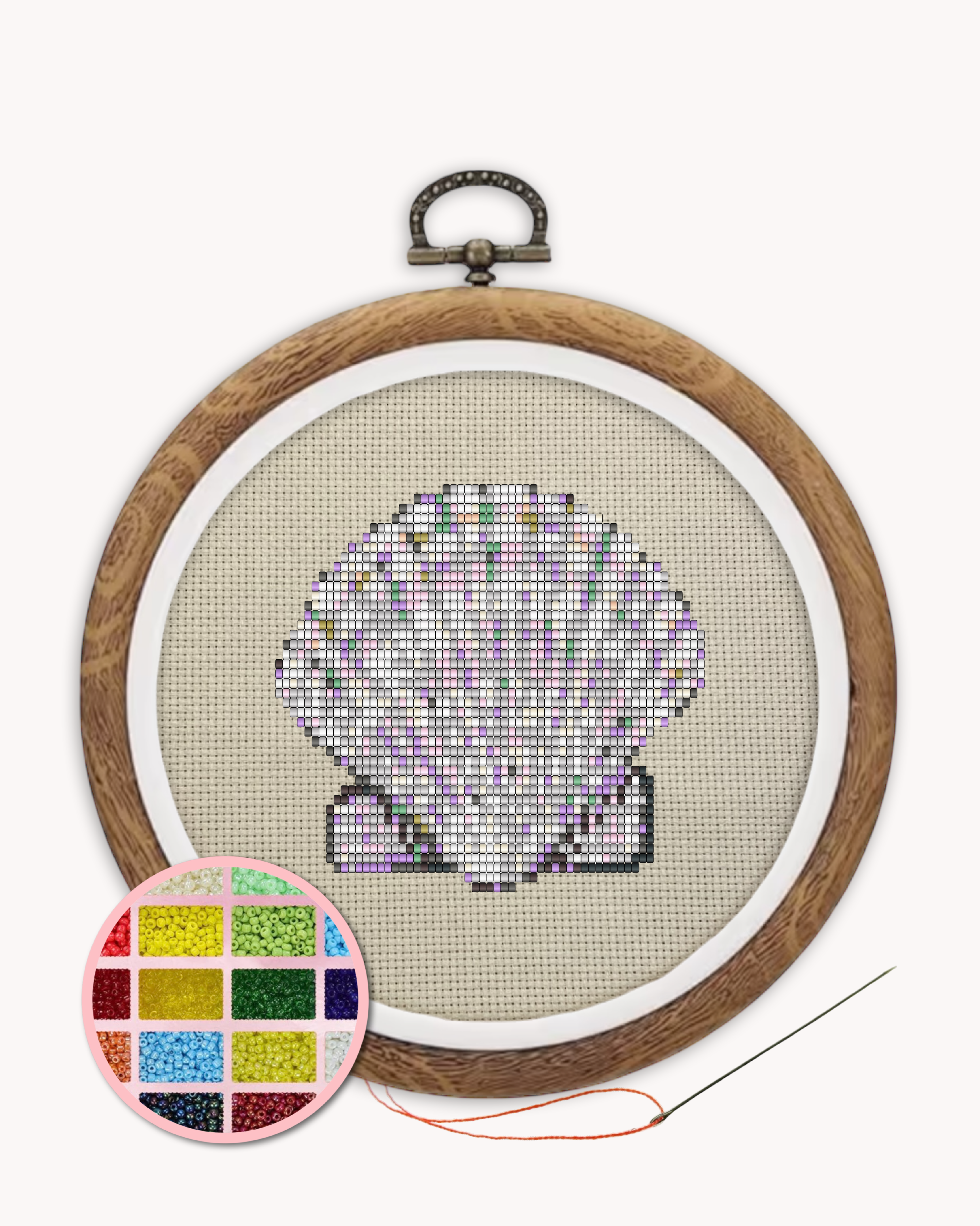 Shell Beaded Art Kit ( M 4 inch )