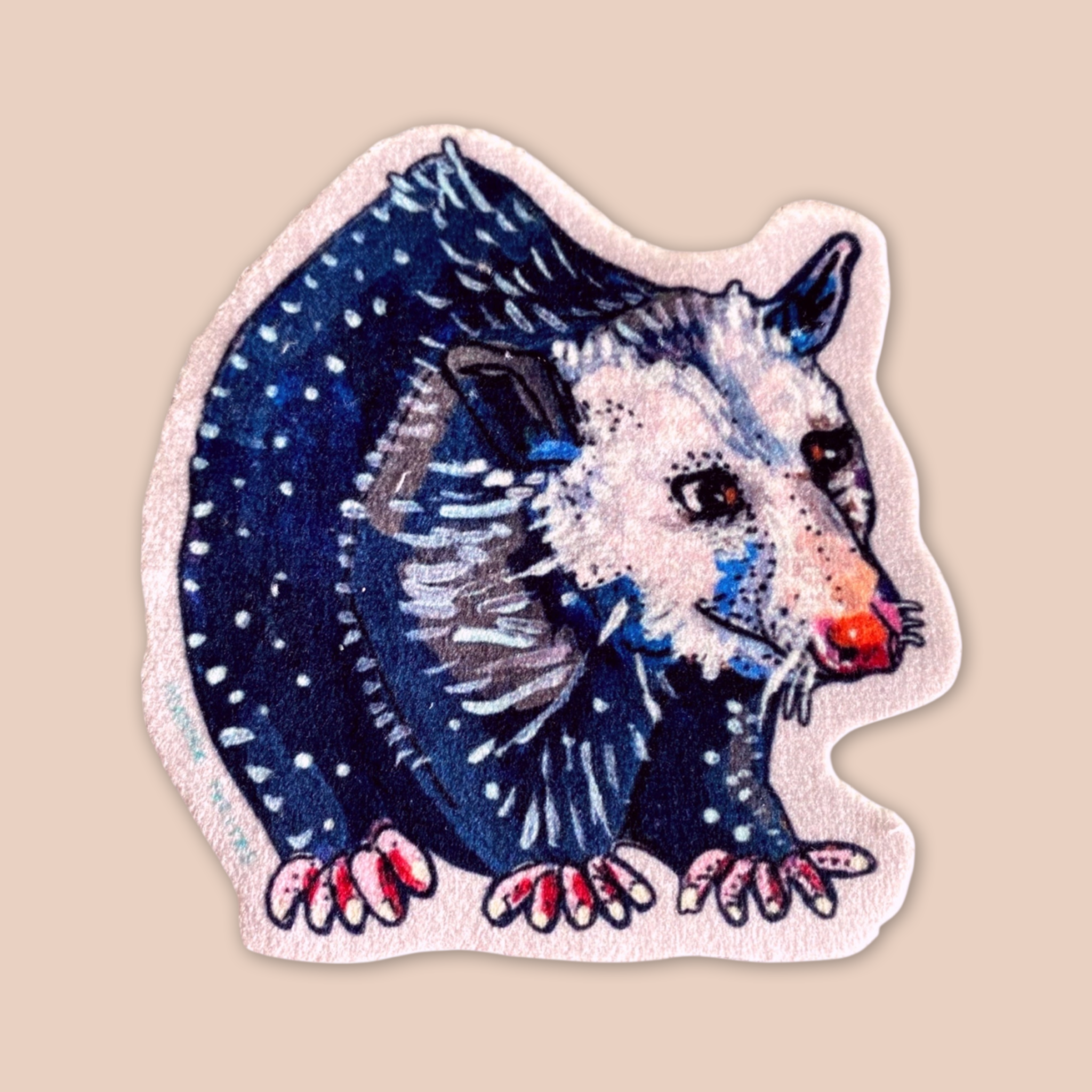 Opossum - Sew On Velveteen Patch