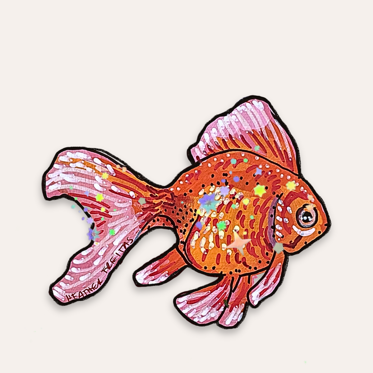 Fancy Goldfish Sticker