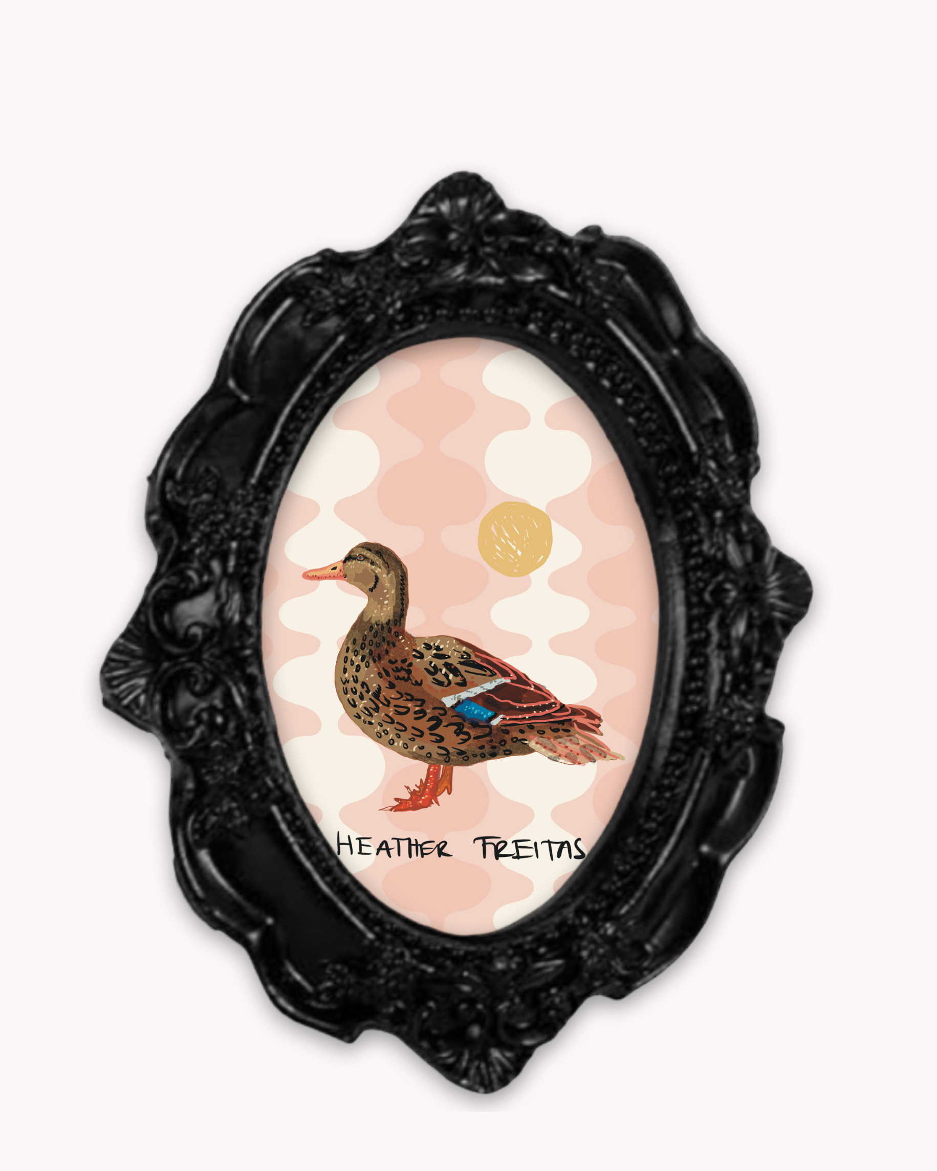 Lady Duck Framed Magnet ( Small )