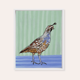 Quail Framed Fine Art Canvas Print