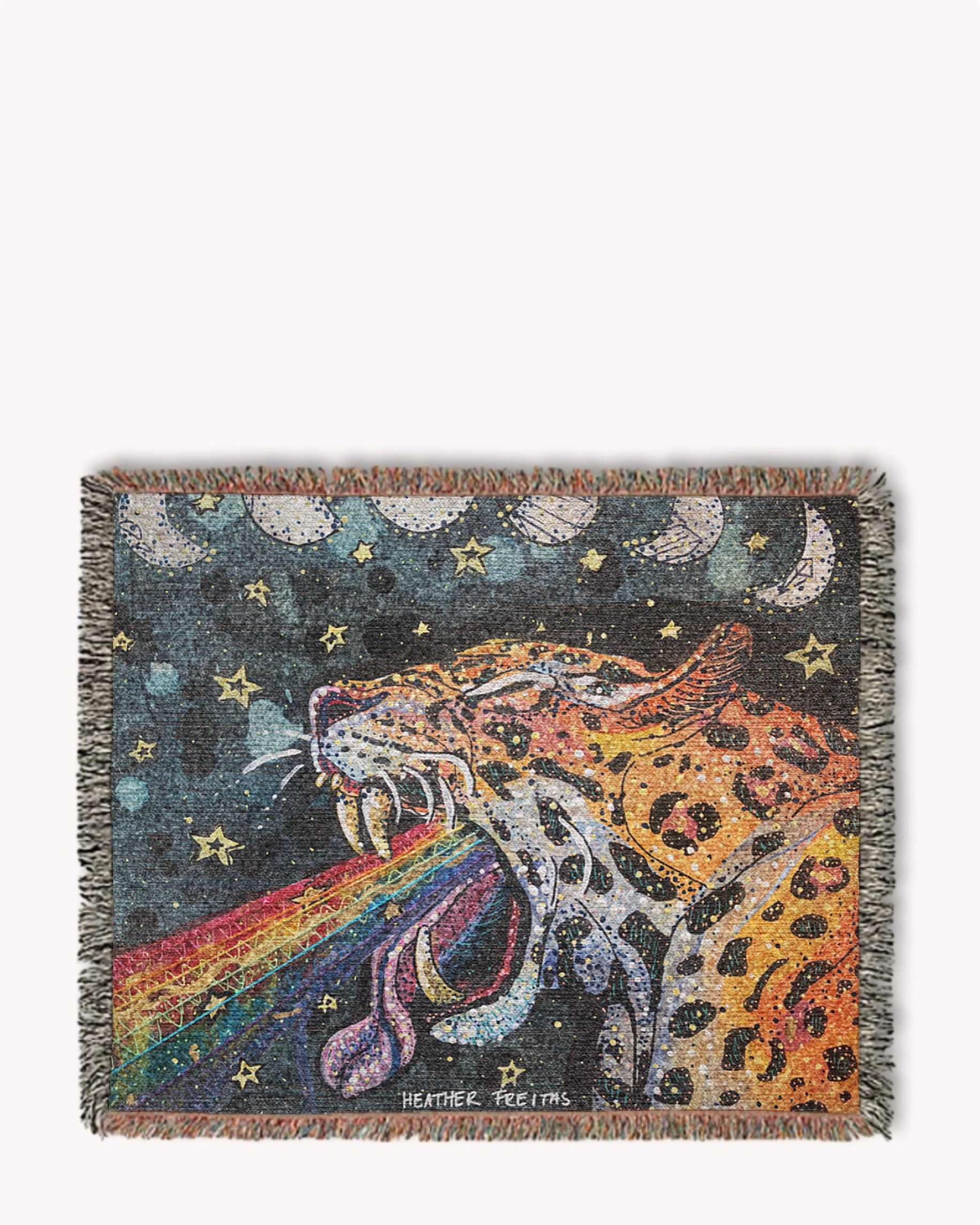 Moon Tides & Jaguar Vibes Woven Blanket