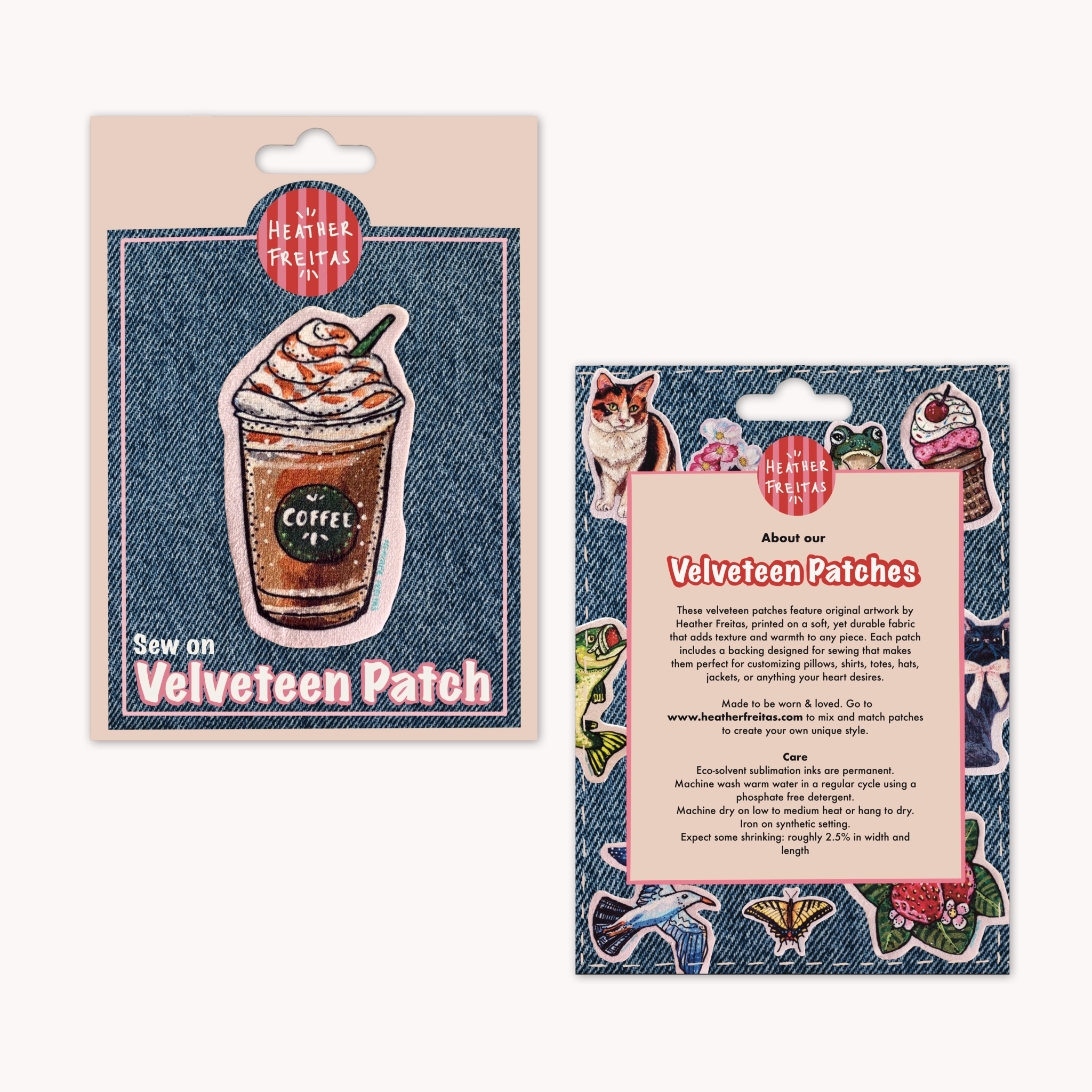 Frappuccino - Sew On Velveteen Patch