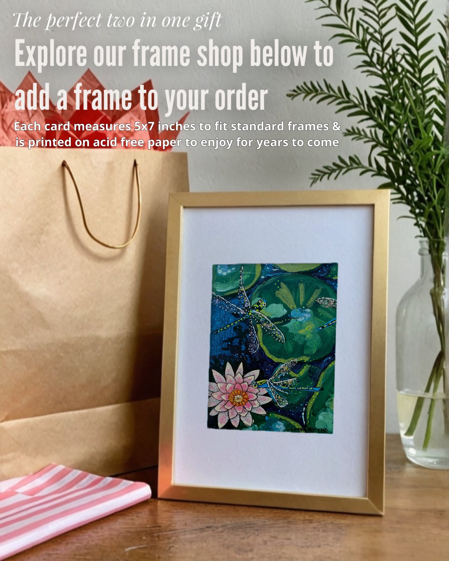 Dragonfly Lily - Greeting Card / Fine Art Print