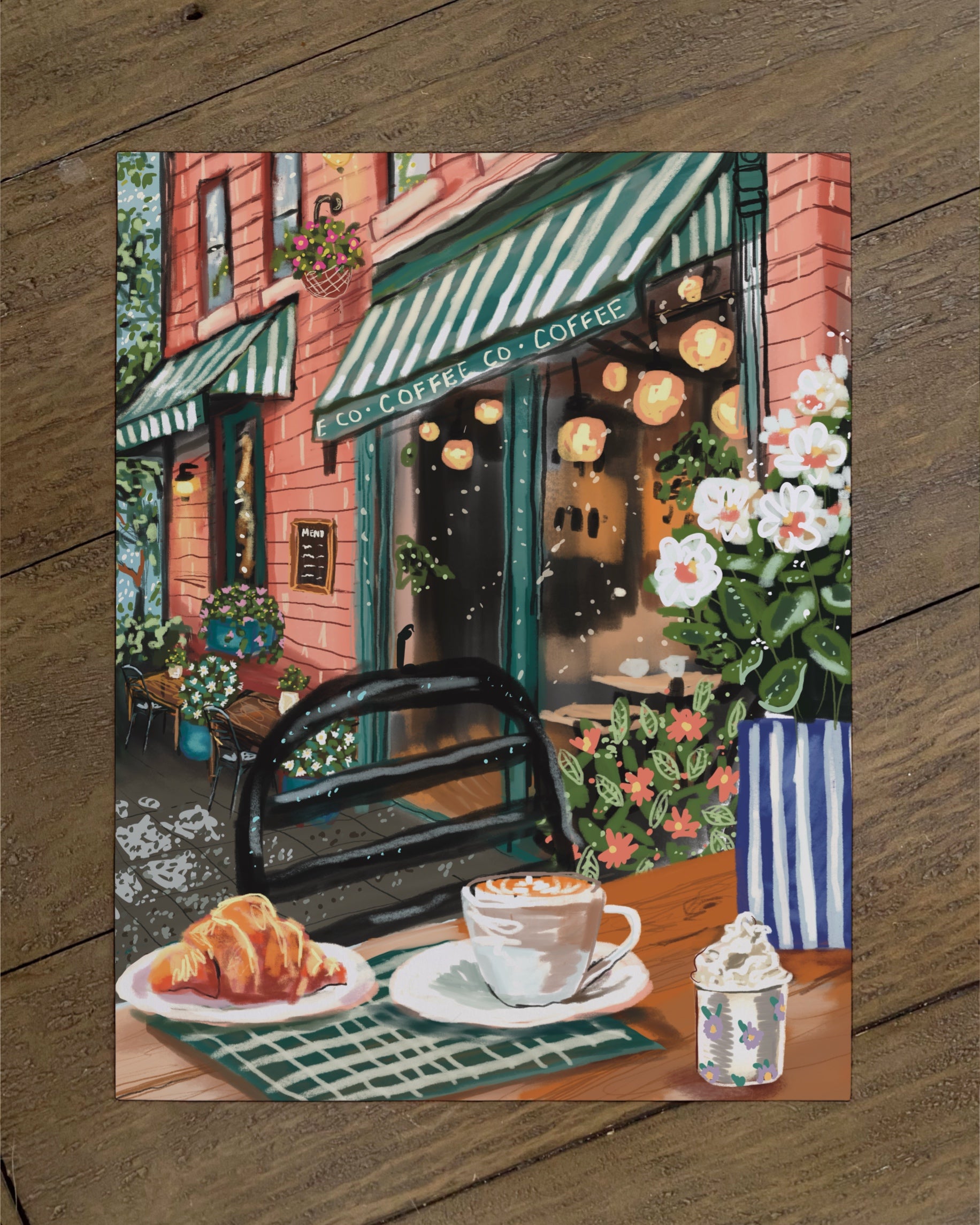 CUSTOM Mutt - Build Your Own Dining Dog Paper Print