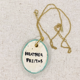 Strawberry Hand Painted Ceramic Necklace