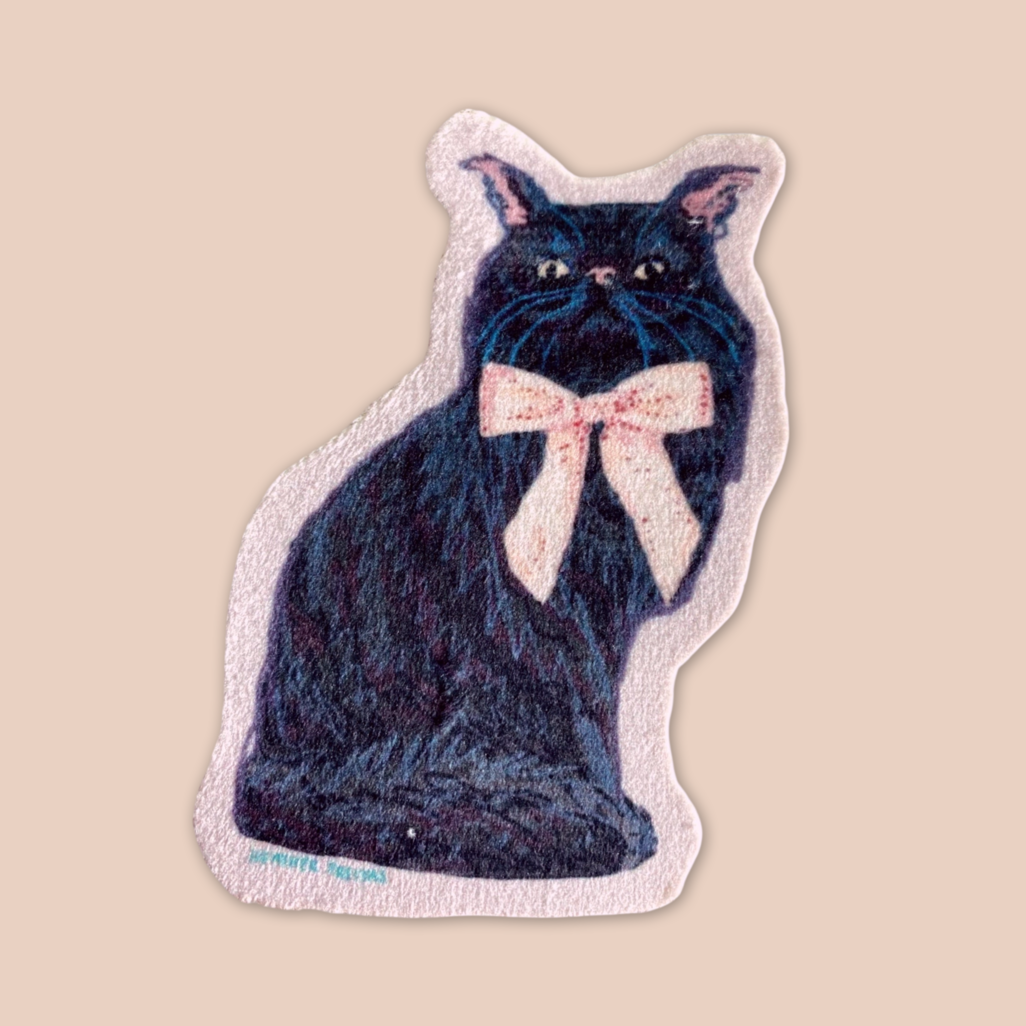 Black Persian Cat - Sew On Velveteen Patch