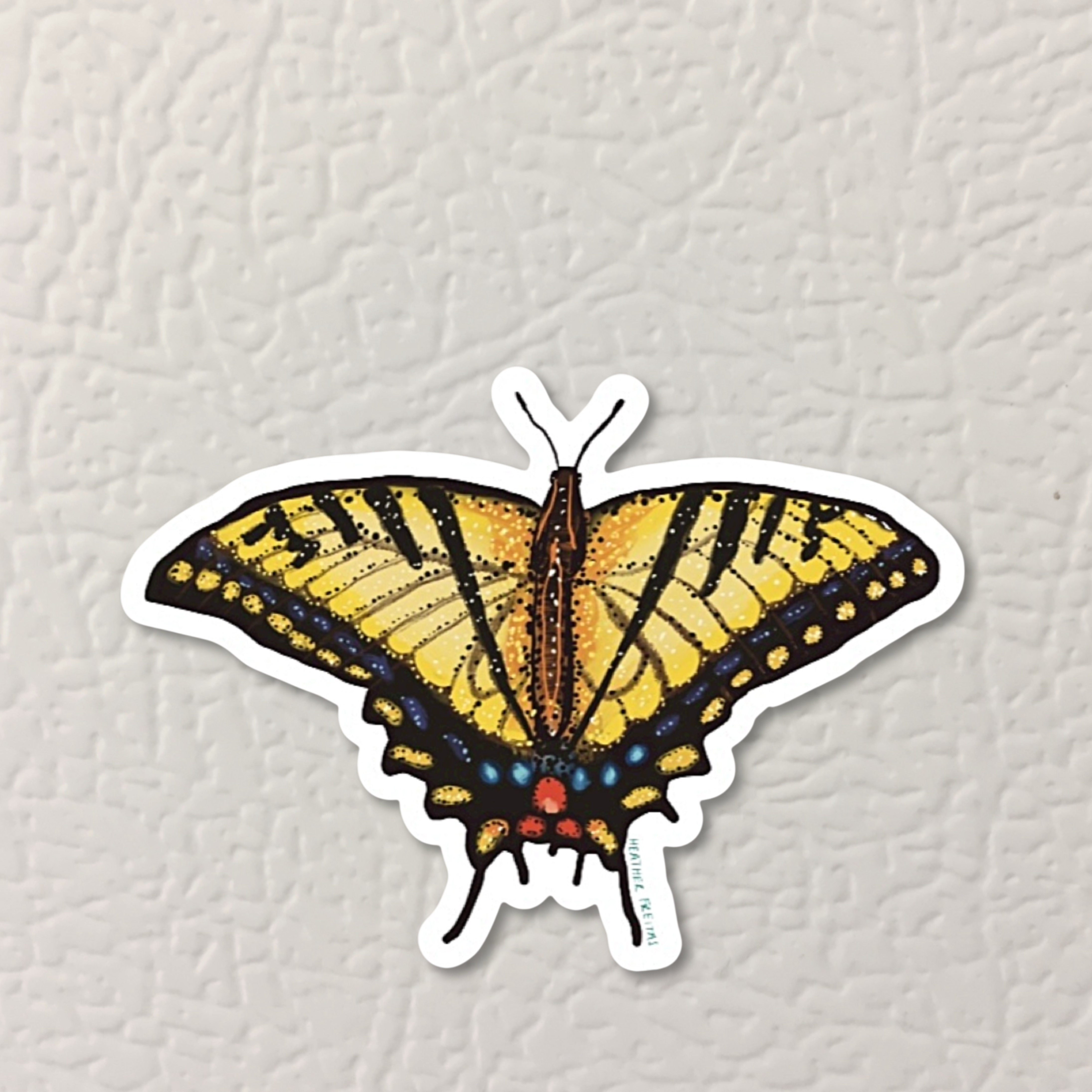 Yellow Swallowtail Butterfly Magnet ( Die-Cut )