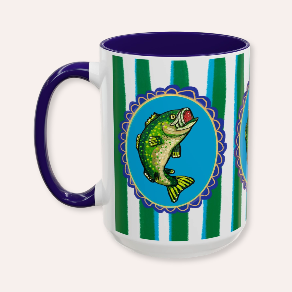 Bass Fish Coffee Mug 15oz
