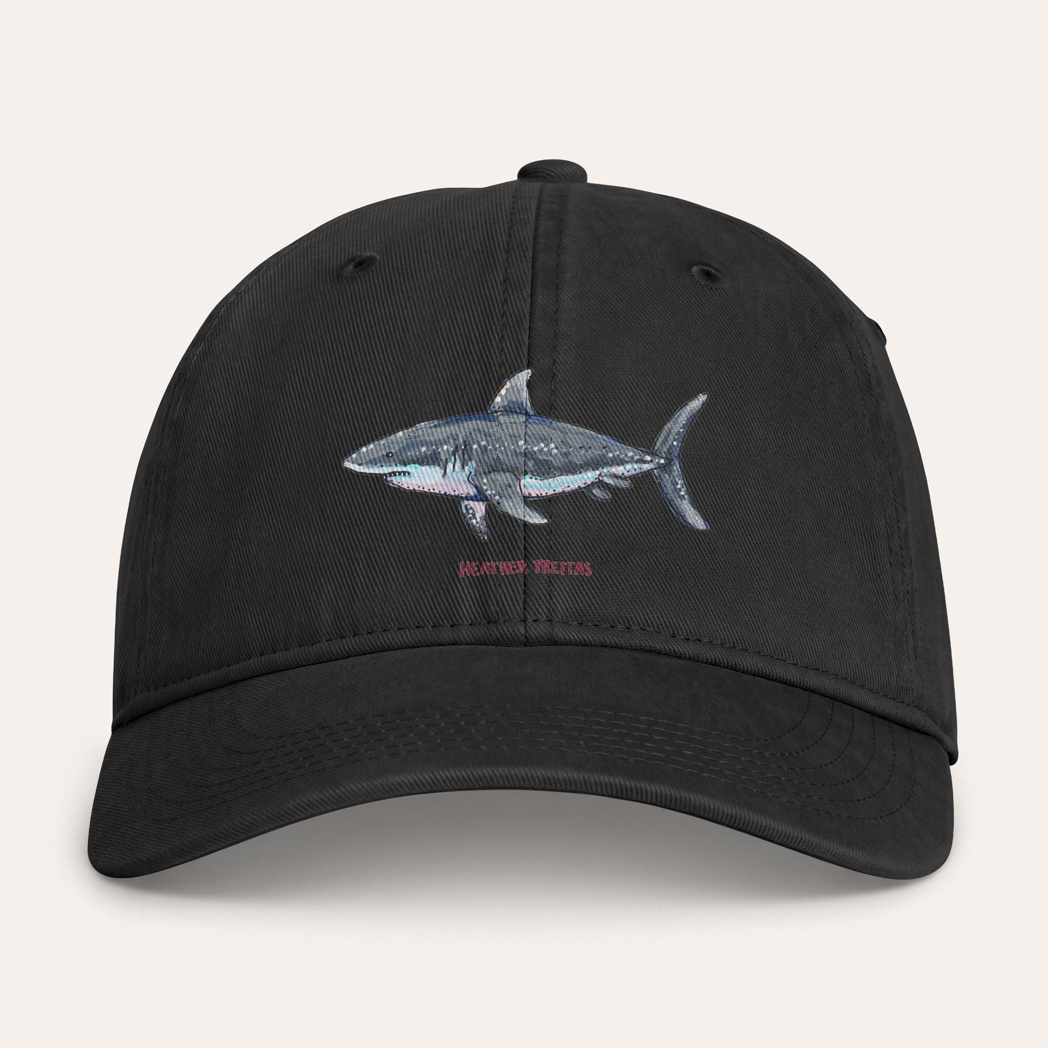 Great White Shark Washed Cotton Cap