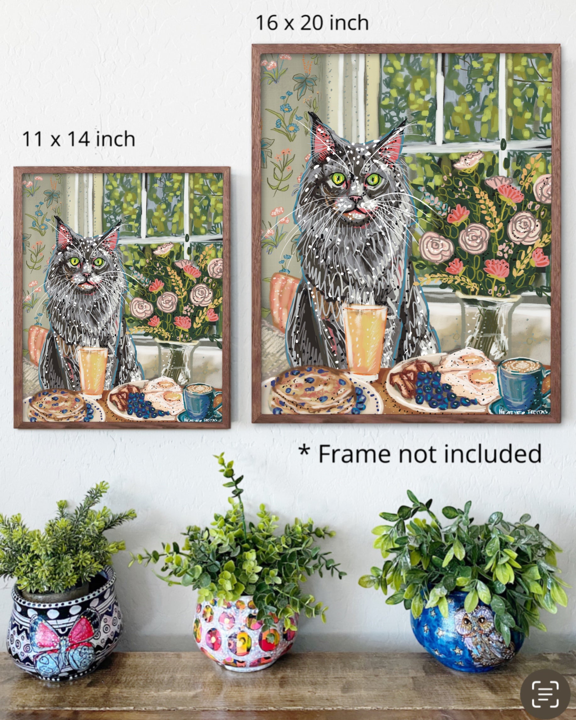 Long Hair Gre Cat - Build Your Own Fancy Feast Cat Paper Print