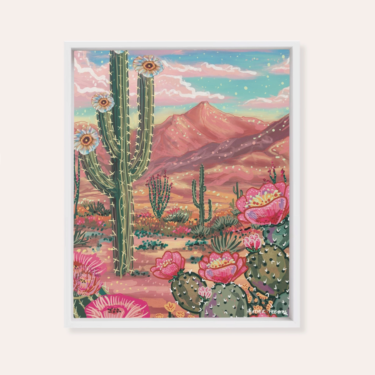 Southwest Paradise Framed Fine Art Canvas Print
