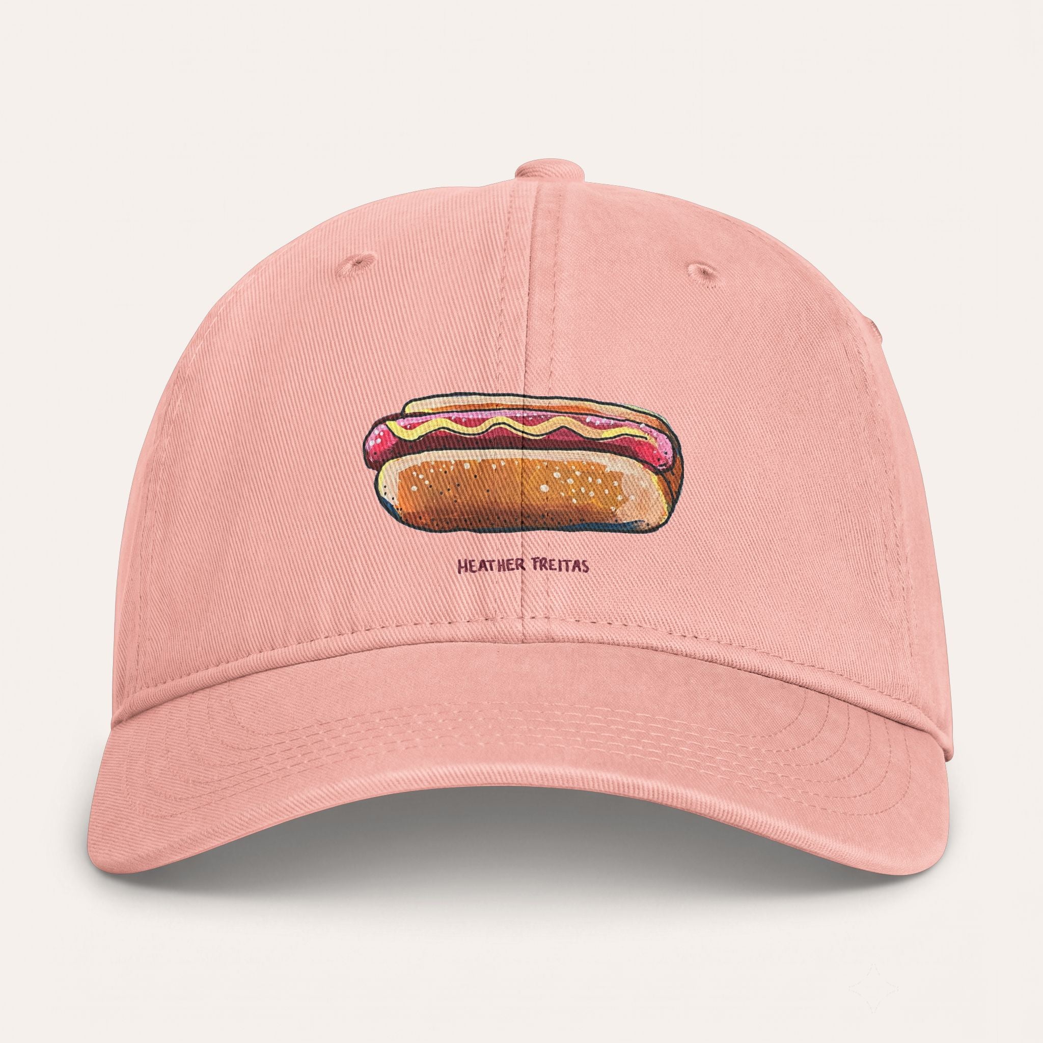 Hot Dog Washed Cotton Cap