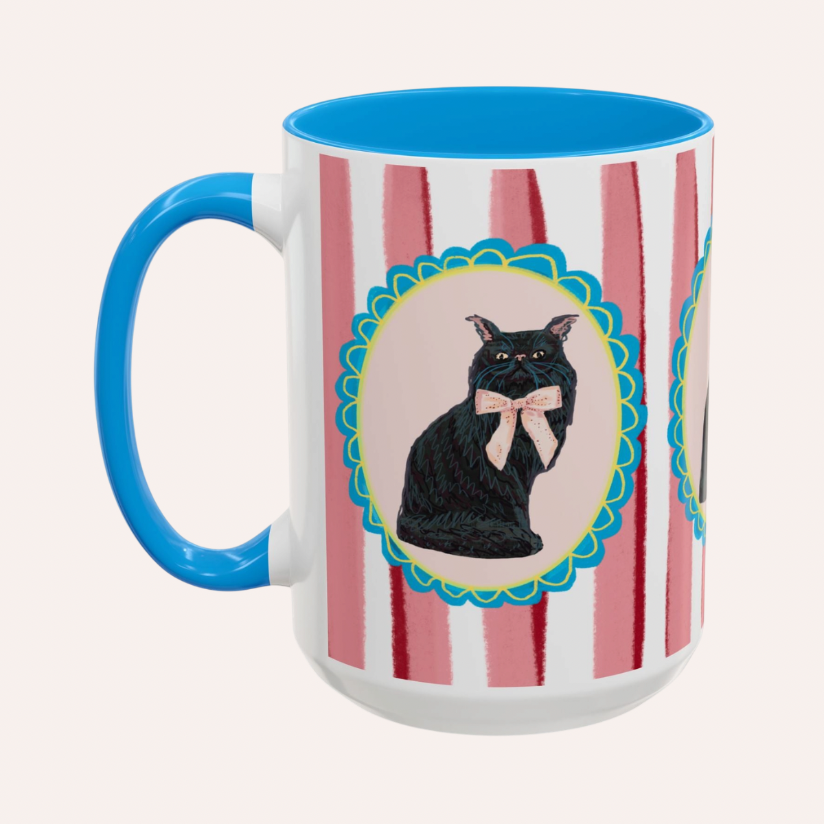 Black Persian Cat Coffee Mug 15oz
