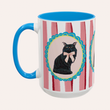 Black Persian Cat Coffee Mug 15oz