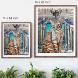 Royal Castle Cat Hand Signed Fine Art Print