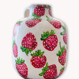Strawberry Fields Hand Painted Dry Vase