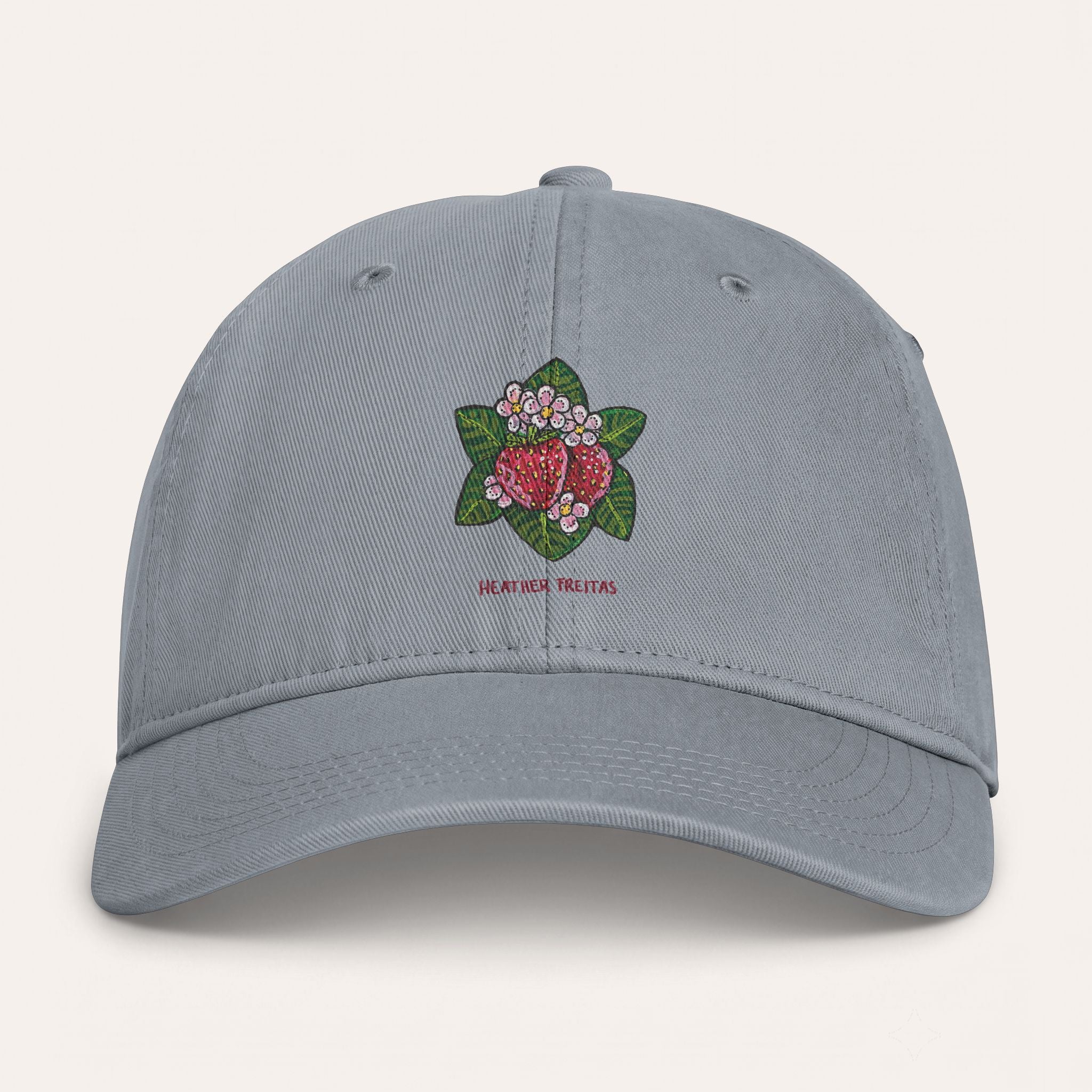 Strawberries Washed Cotton Cap