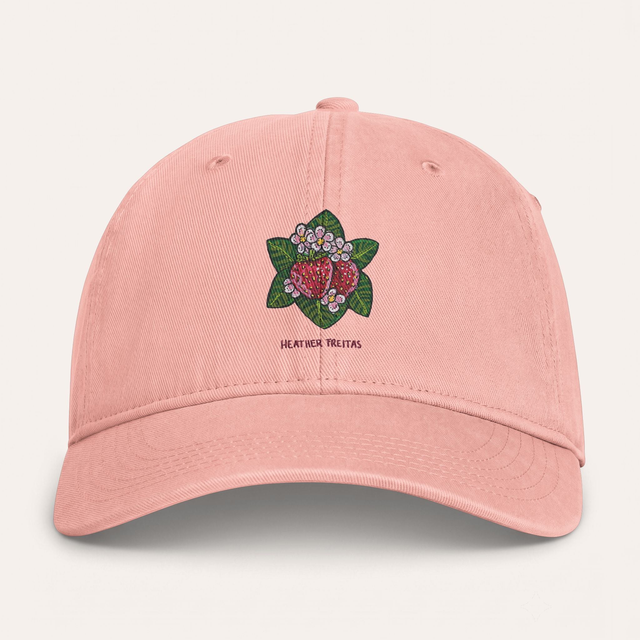 Strawberries Washed Cotton Cap