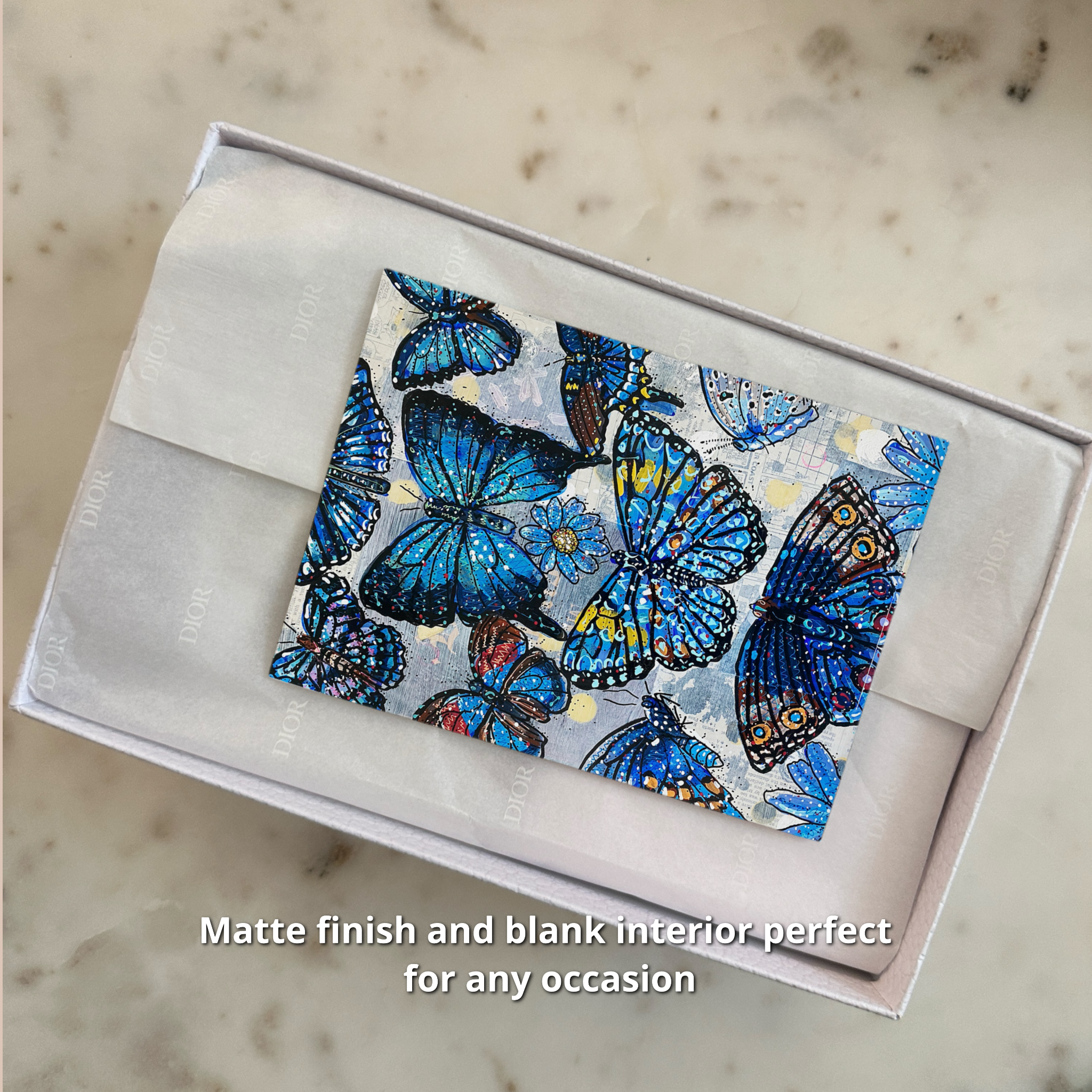 Blue Butterflies - Greeting Card / Fine Art Print
