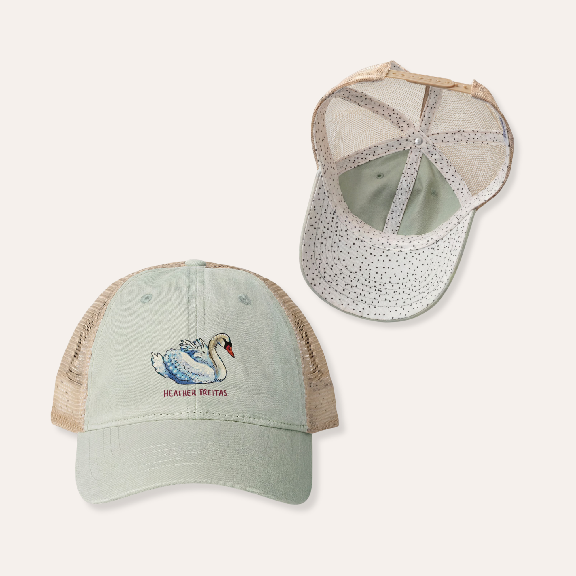 Swan Women's Washed Mesh-Back Cap