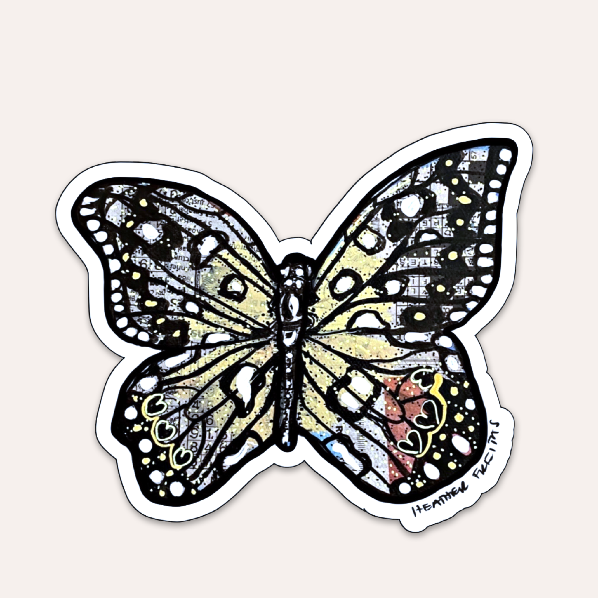 Daisy Butterfly Sticker