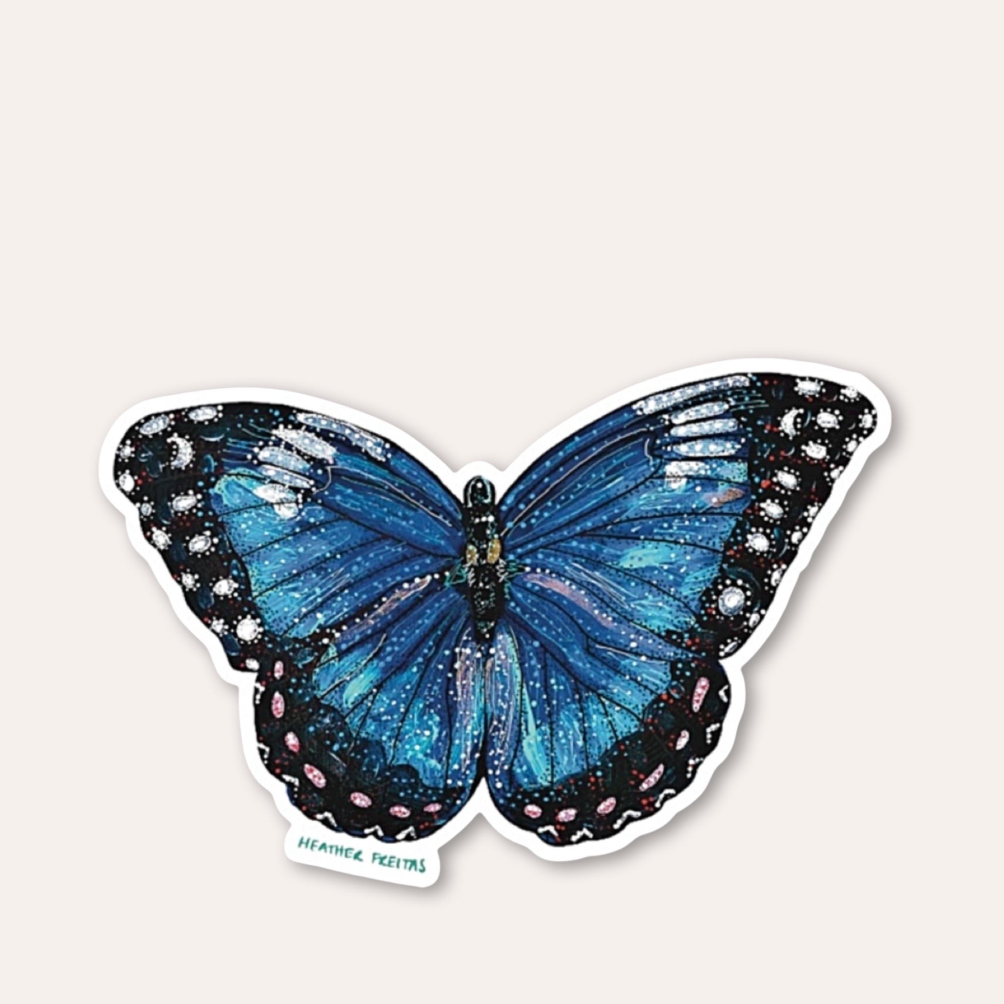 Blue Butterfly Sticker
