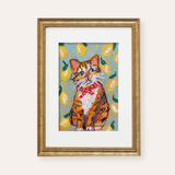 When Life Gives You Lemons Cat ( Framed Original Oil Pastel  )