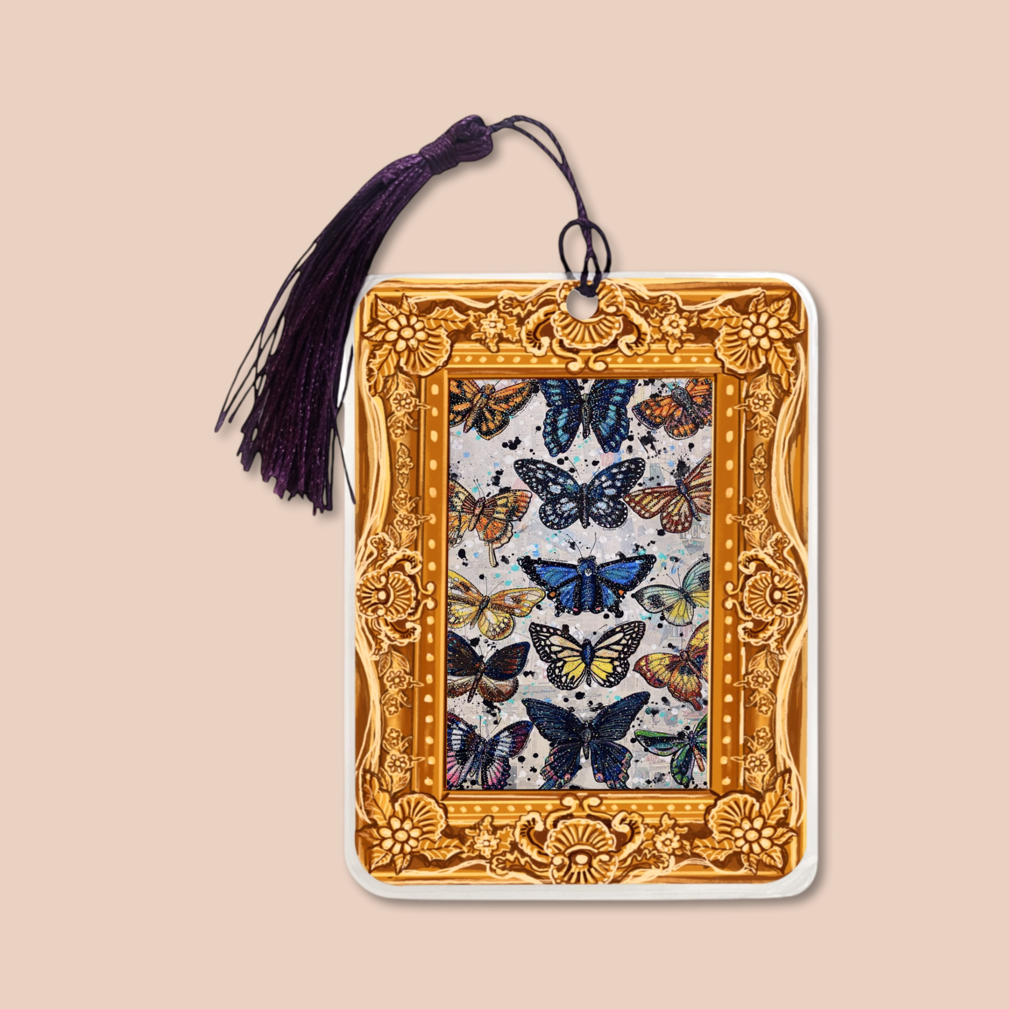 Cascades Butterflies Fine Art Painting Bookmark