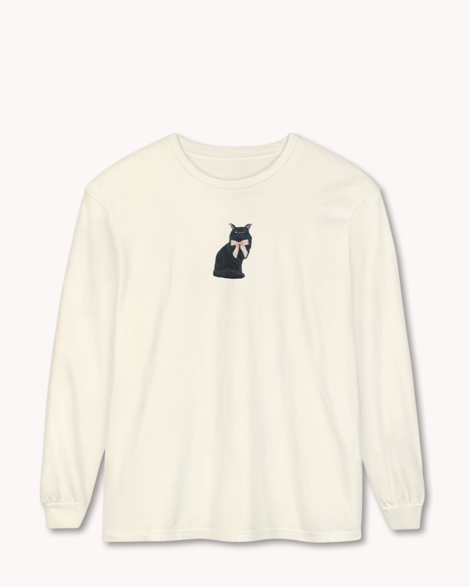Black Persian Cat Long Sleeve T-Shirt