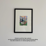 Moon Castle Cat Fine Art Greeting Card