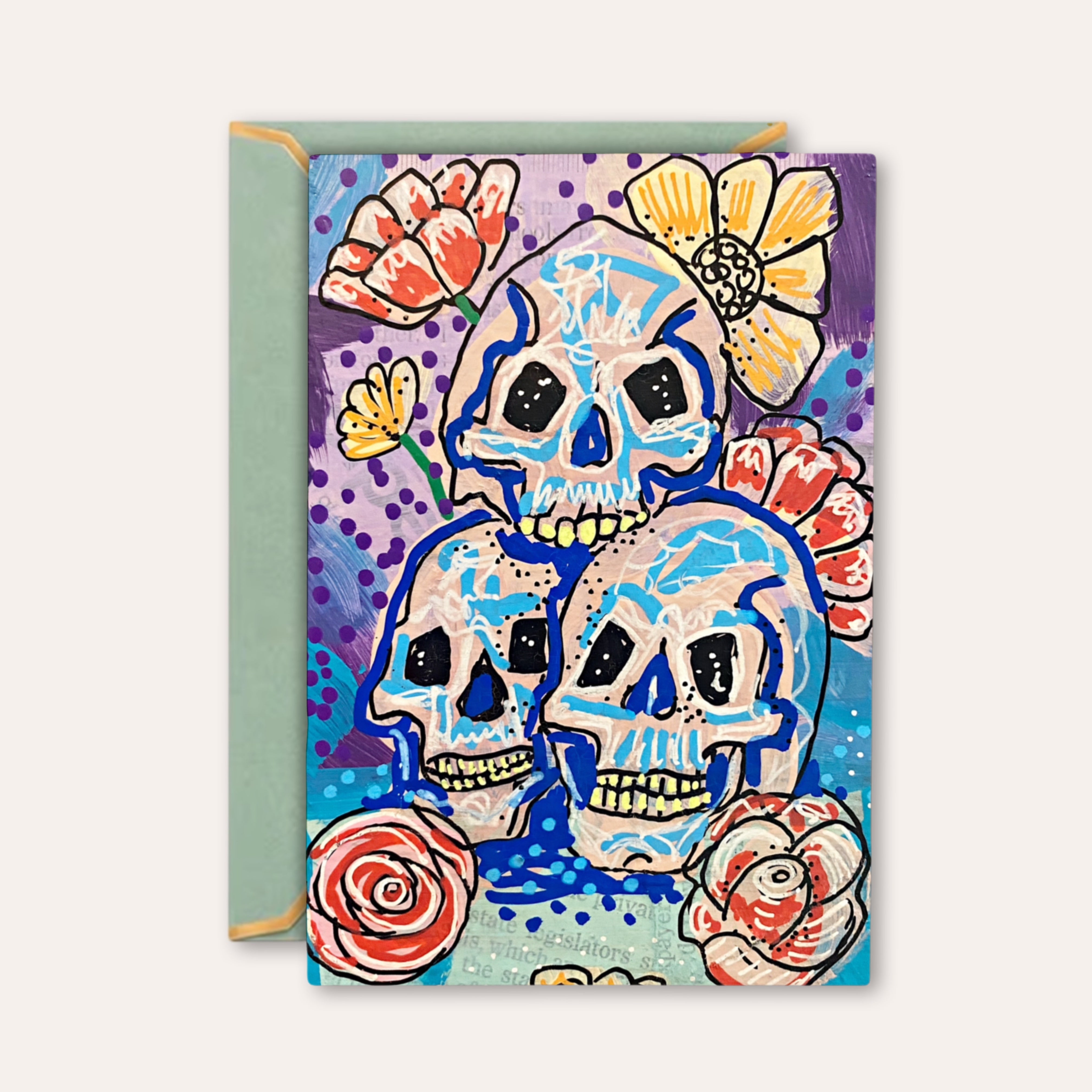 Three Skulls - Greeting Card / Fine Art Print
